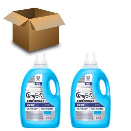 Amaciante Comfort Concentrado para Uso Profissional Com Perfume 5 Litros – 2 Unidades Menor preço em Amaciante Comfort Concentrado para Uso Profissional Com Perfume 5 Litros – 2 Unidades