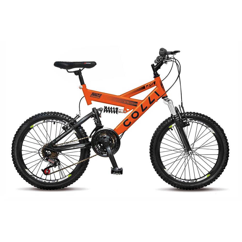 imagem-Bicicleta Aro 20 Colli Bikes GPS com Suspensão – Laranja Neon - ....