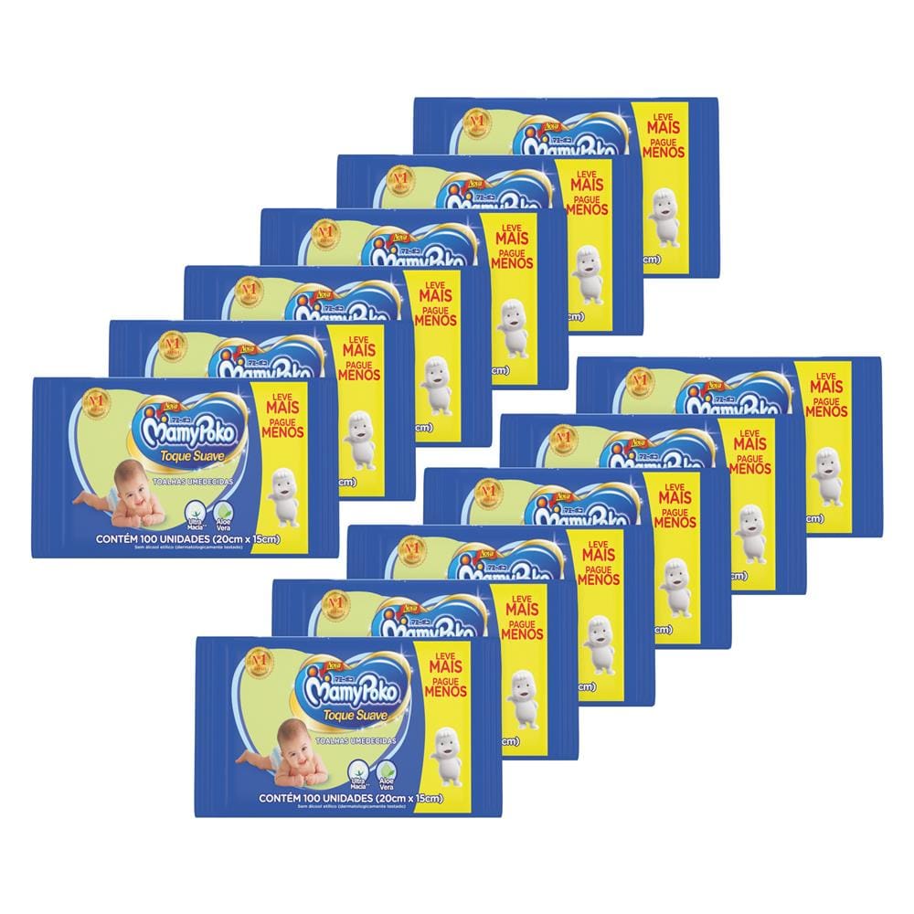 Toalhas Umedecidas MamyPoko Toque Suave – 1.200 Unidades