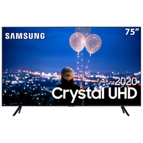 imagem-Smart TV LED 75" UHD 4K Samsung 75TU8000 Crystal UHD, Borda Infinita, Alexa Built In, Visual Livre de Cabos, Modo Ambiente Foto, Controle Único - 2020