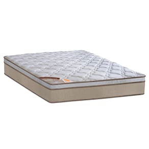 Colchão King Castor Sleep Revolution com Molas Ensacadas e Euro Pillow 27x180x200 cm - Branco/Bege