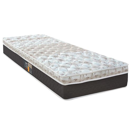 Colchão Solteiro Castor Sleep Class Híbrido com Euro Pillow e Molas Ensacadas 25x88x188 cm - Branco, Cinza e Marrom Menor preço em Colchão Solteiro Castor Sleep Class Híbrido com Euro Pillow e Molas Ensacadas 25x88x188 cm - Branco, Cinza e Marrom
