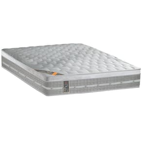 Colchão King Castor Premium Gel com Euro Pillow e Molas Ensacadas 32x193x203 cm - Branco/Cinza