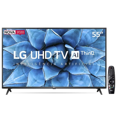 Smart TV LED 55" UHD 4K LG 55UN7310PSC Wi-Fi, Bluetooth, HDR, Inteligência Artificial ThinQ AI, Google Assistente, Alexa, Controle Smart Magic - 2020 Menor preço em Smart TV LED 55" UHD 4K LG 55UN7310PSC Wi-Fi, Bluetooth, HDR, Inteligência Artificial ThinQ AI, Google Assistente, Alexa, Controle Smart Magic - 2020