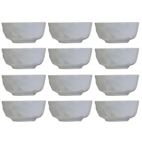 Conjunto com 12 Tigelas M Germer Edros em Porcelana Branca - 600 ml