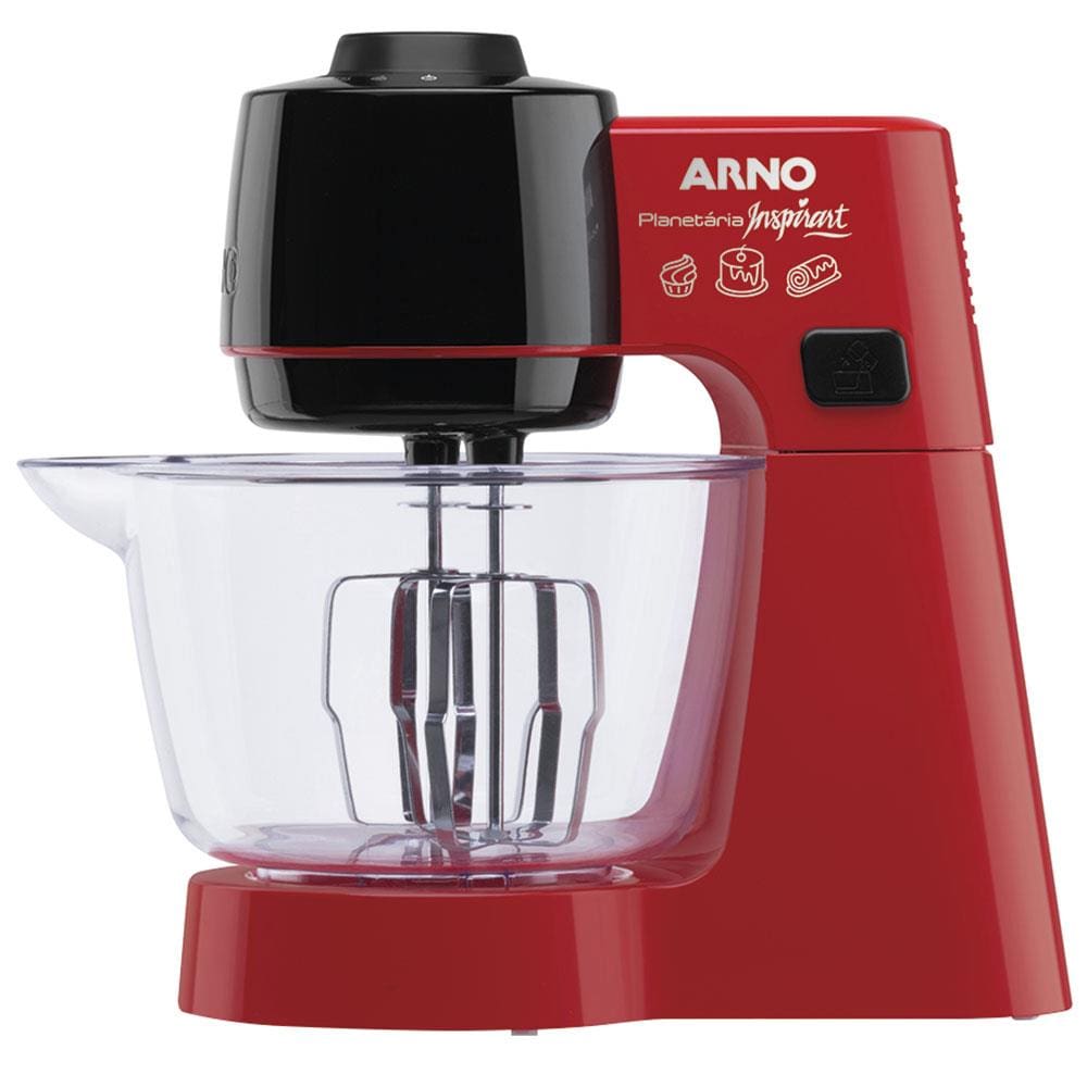 Batedeira Planetária Arno Inspirart KM-32 com 5 Velocidades e 500W – Vermelha - 220V