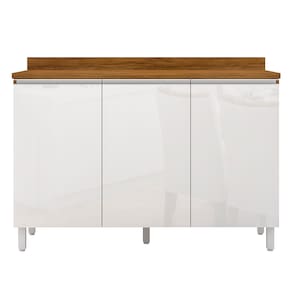 Balcão Triplo Bartira Amazonita com 3 Portas e 1 Prateleira - 120,1cm de largura