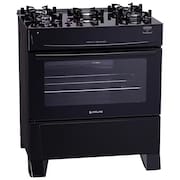 Fogão Atlas 5 Bocas Mônaco Top Glass com Mesa de Vidro e Acendimento Automático Bivolt – Preto