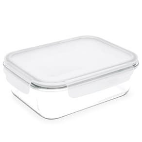 Pote Retangular Brinox Hermético Lock&Stock em Vidro - 1,5 L