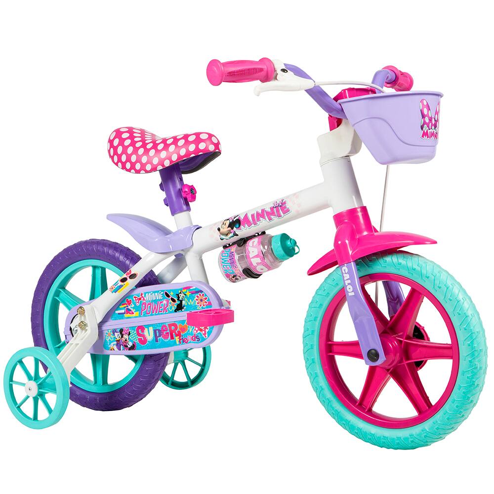 Bicicleta aro 12 minnie rosa | Casas Bahia