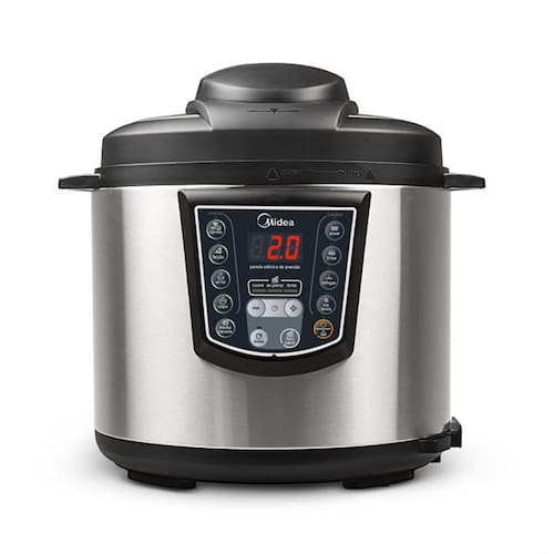 Panela Elétrica de Pressão Midea Liva PPA71 6L - Inox/Preta Menor preço em Panela Elétrica de Pressão Midea Liva PPA71 6L - Inox/Preta