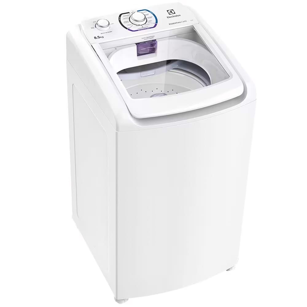Lavadora de Roupas Electrolux 8,5kg LES09 Essential com Diluição Inteligente - Branca
