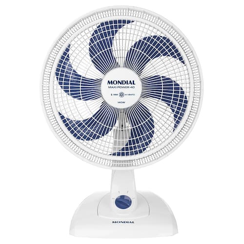 Ventilador de Mesa Mondial Maxi Power V-40-W com 6 Pás, 40cm, 3 velocidades - Branco é boa?