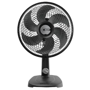 Ventilador de Mesa Mallory TS30 com 3 velocidades, 30cm, 6 Pás - Preto