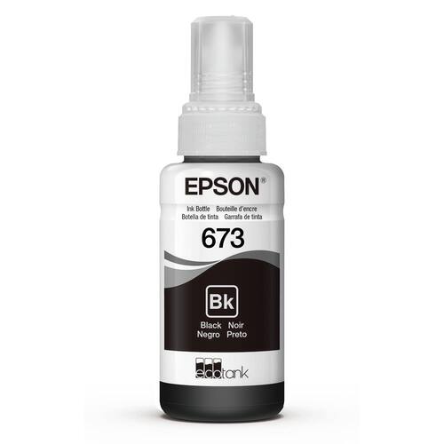 Garrafa de Tinta Epson EcoTank T673 para Impressoras L800, L805, L850 e L1800 - Preta Menor preço em Garrafa de Tinta Epson EcoTank T673 para Impressoras L800, L805, L850 e L1800 - Preta