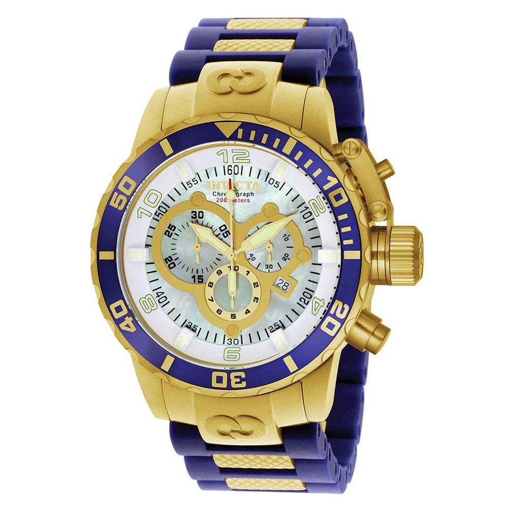 invicta dourado e azul