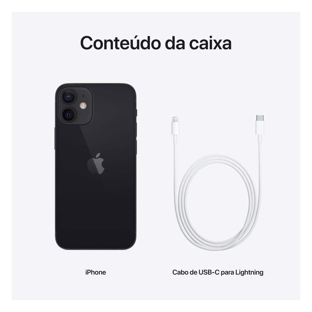 iPhone 12 mini Apple 256GB Preto | Casas Bahia