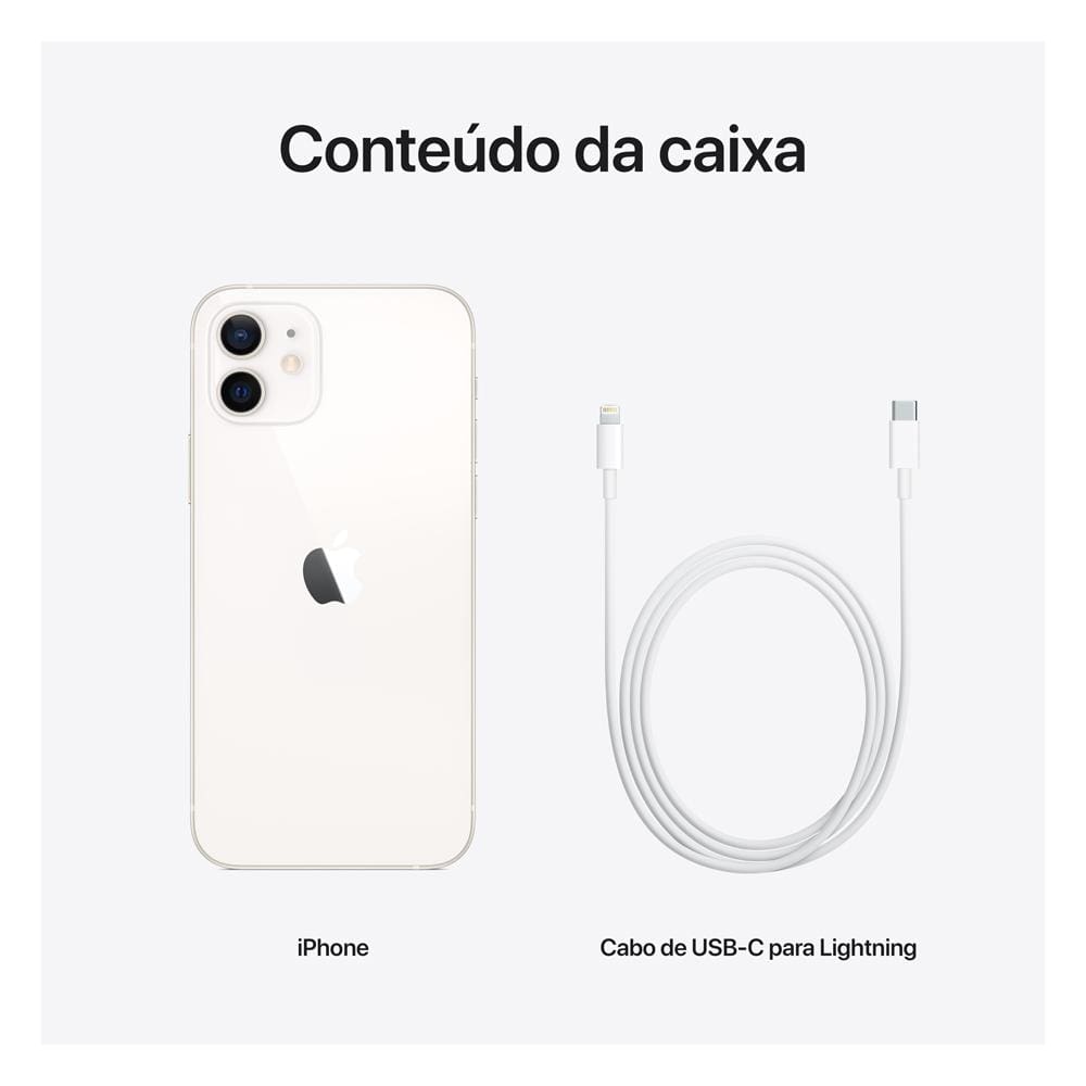 iPhone 12 Apple 128GB Branco Tela de 6,1”, | Casas Bahia