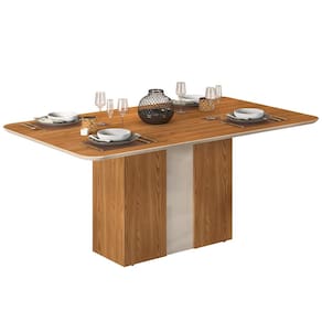 Mesa de Jantar DJ Móveis Londrina 79,5 x 170 cm - Ginger / Off White
