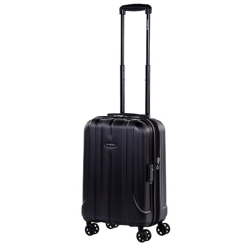 imagem-Mala de Viagem Pequena Samsonite Fiero com Rodas Duplas com Giro 360° em ABS – Preta