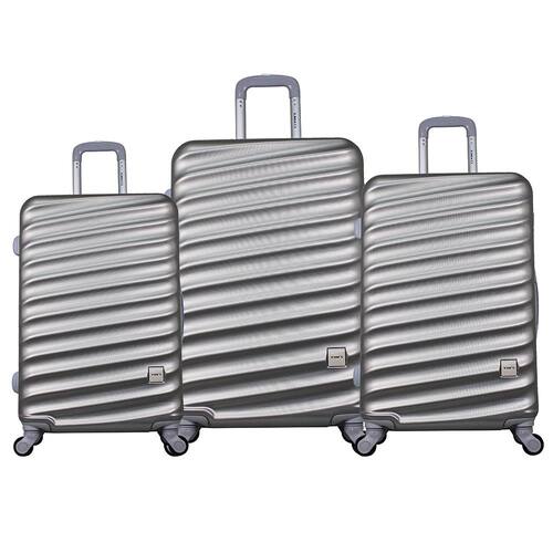 Conjunto de Malas para Viagem Yins Brasil YS21067PA com 3 peças com Rodas Giro 360º - Prata Menor preço em Conjunto de Malas para Viagem Yins Brasil YS21067PA com 3 peças com Rodas Giro 360º - Prata