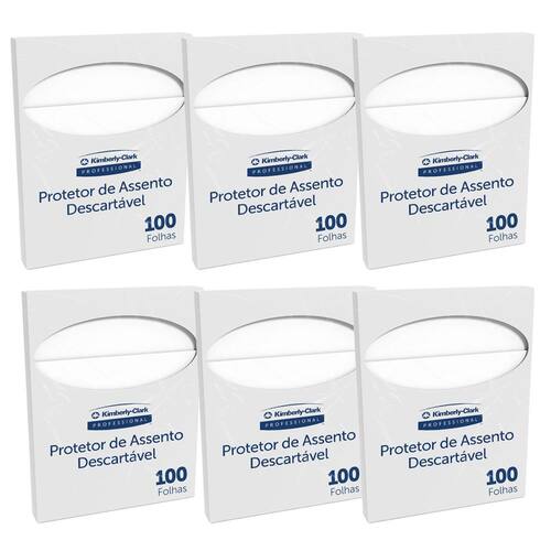 Protetor de Assento Descartável Kimberly Clark Professional 100 Folhas - 6 Unidades