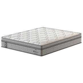Colchão Queen Size Probel Alabama com Euro Pillow e Molas Ensacadas 30x158x198 cm – Branco/Cinza