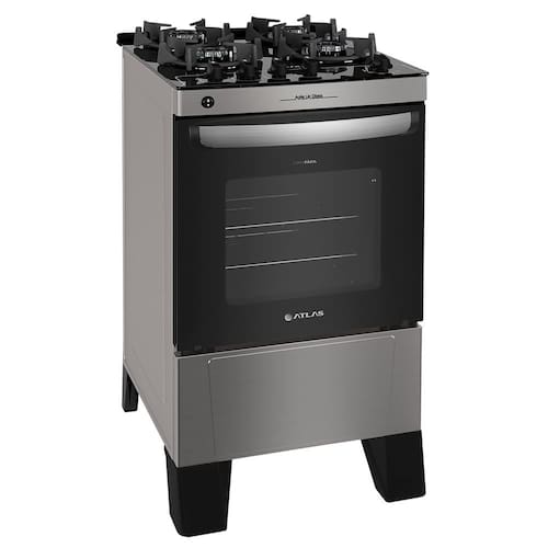 Fogão Atlas 4 Bocas Agile Up Glass com Mesa de Vidro e Trempes Aneladas Bivolt – Inox é boa?