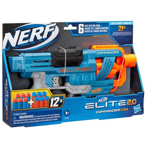 Lançador de Dardos Nerf Elite 2.0 Commander RD-6 E9486 Hasbro - Faz a Boa!