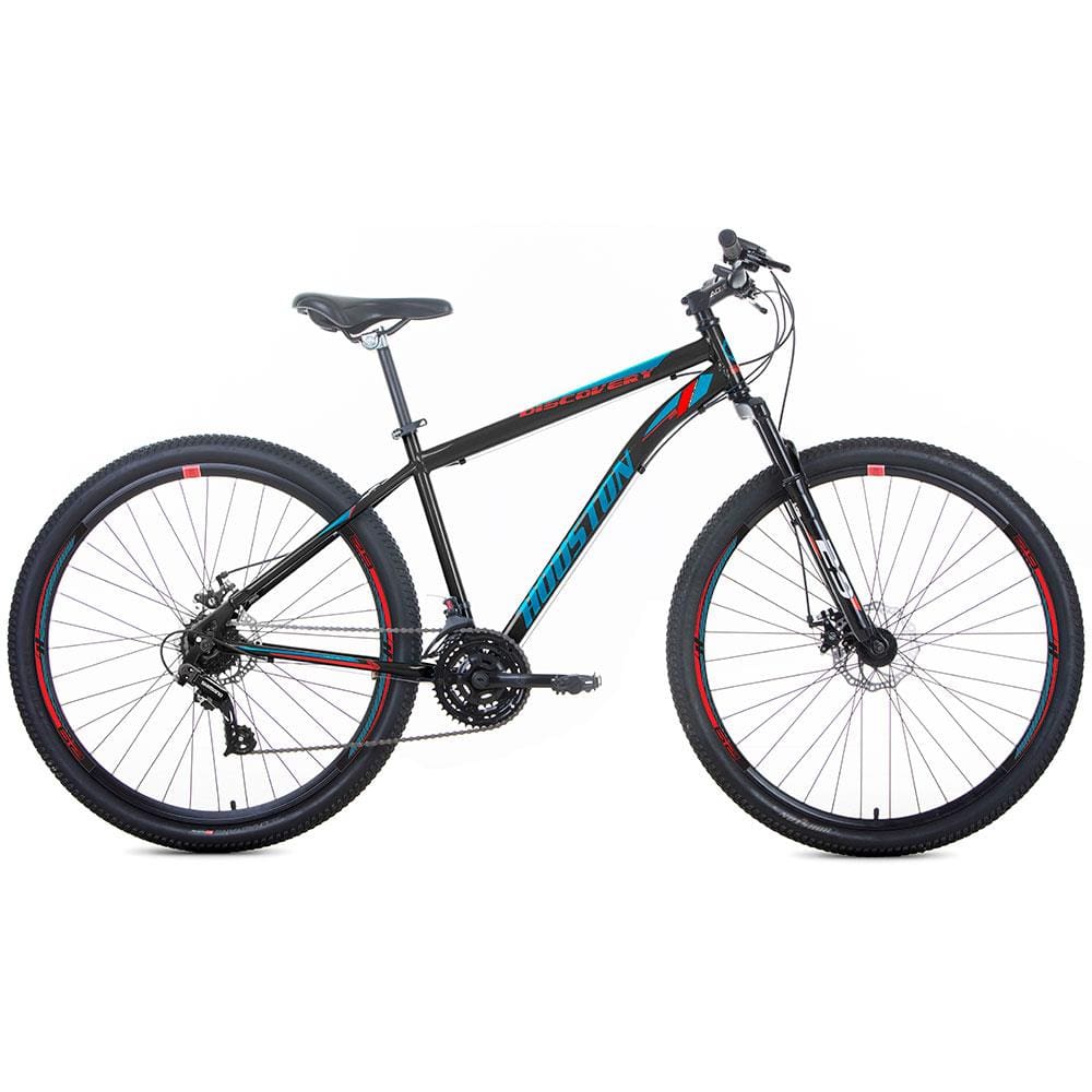 Bicicleta Aro 29 Houston Discovery 21 Marchas e Câmbio Shimano - Preta
