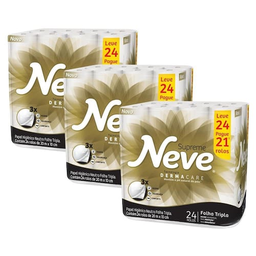 Menor preço em Papel Higiênico Neve Supreme - 72 Rolos