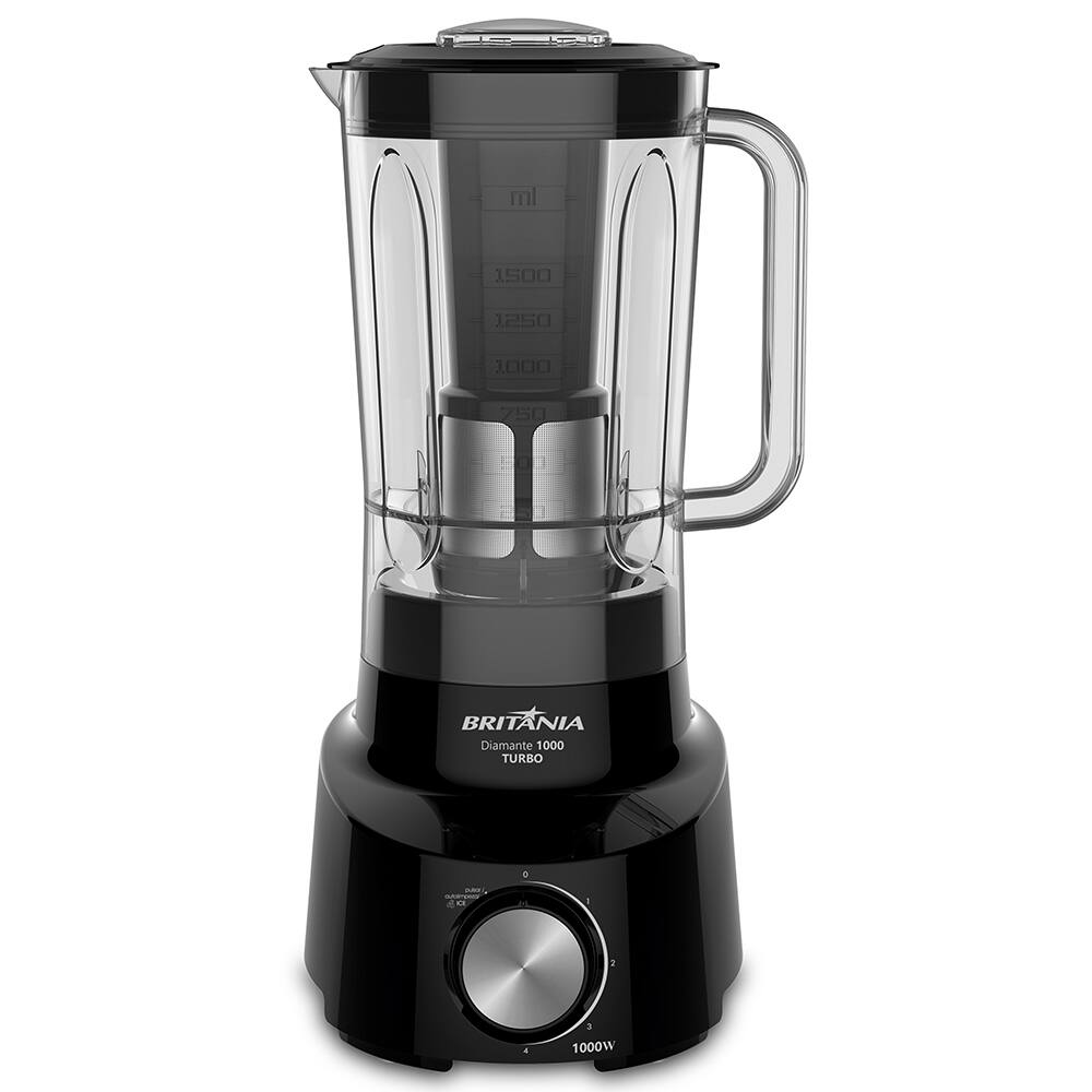 Liquidificador Britânia Diamante 1000 Preto 1000W com 4 Velocidades