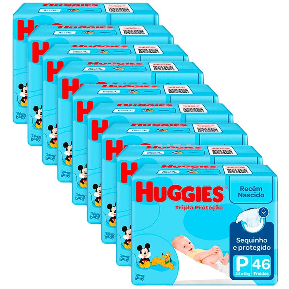 Fralda Huggies Tripla Proteção com 414 Unidades – Tamanho P