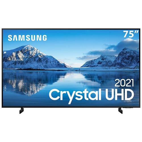 Smart TV 75" Crystal UHD 4K Samsung 75AU8000, Dynamic Crystal Color, Design slim, Tela sem limites, Visual Livre de Cabos, Alexa built in é boa?