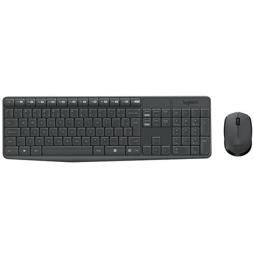 Teclado e Mouse Sem Fio Logitech MK235 - Cinza Escuro Menor preço em Teclado e Mouse Sem Fio Logitech MK235 - Cinza Escuro