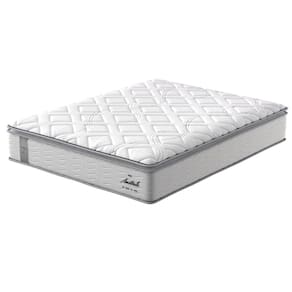 Colchão Queen Size Probel Amsterdã D33 com Molas Ensacadas e Pillow Top 34x158x198 - Branco/Preto