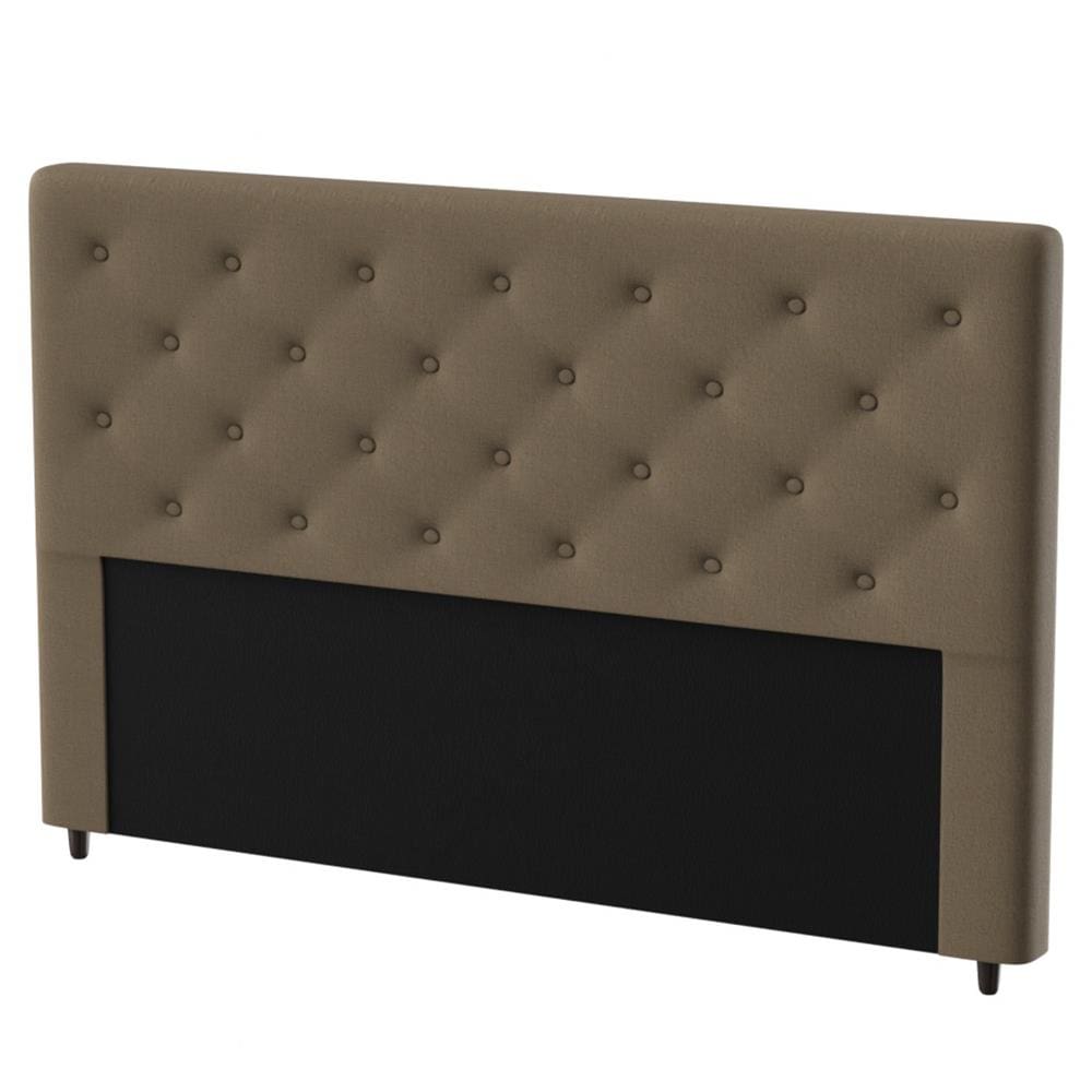 Cabeceira para Cama King Size Probel Hapton em Tecido Suede - Marrom