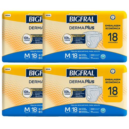 Fralda Descartável Geriátrica BigFral Plus Econômica Tamanho M - 72 Unidades é boa?
