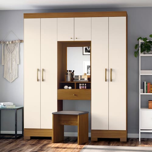 Menor preço em Guarda-Roupa Henn Yara com 6 Portas, 2 Gavetas e 4 Prateleiras