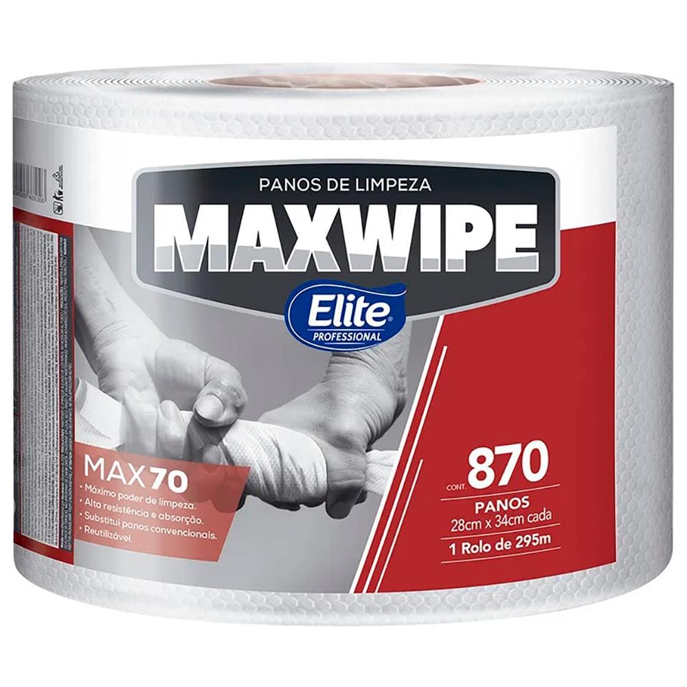 Pano de Limpeza Elite Reutilizável Maxwipe 70 - 870 Folhas