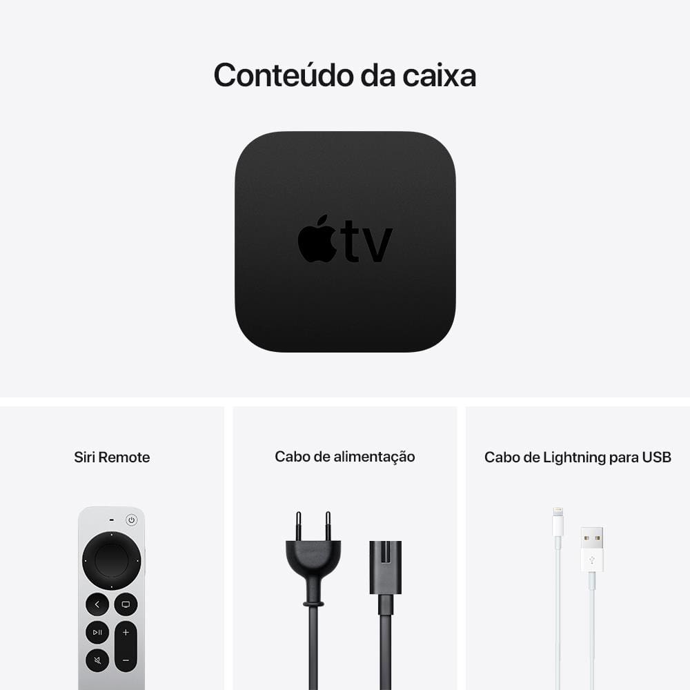 美品 Apple TV 4K 32GB Apple TV 4K 1ª geração 2017 4K 32GB preto - Modelo A1842