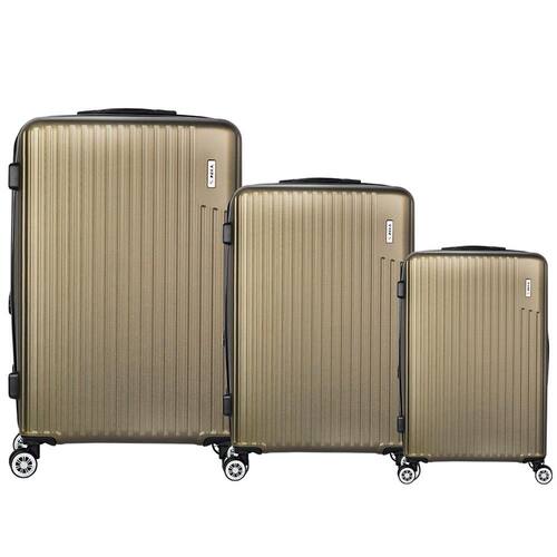Conjunto de Malas de Viagem Yins Brasil YS21138CH com Rodas Giro 360° em ABS Champanhe - 3 Peças Menor preço em Conjunto de Malas de Viagem Yins Brasil YS21138CH com Rodas Giro 360° em ABS Champanhe - 3 Peças