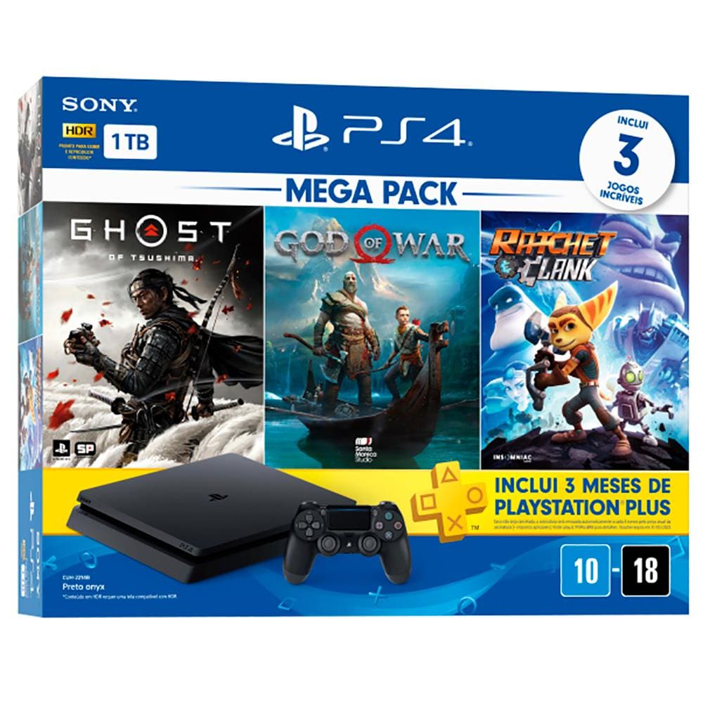 Console playstation 4 bundle 18 casa bahia