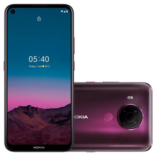 Smartphone Nokia 5.4 NK026 Roxo 128GB, Tela 6,39”, 4GB RAM, Câmera Traseira Quádrupla, Android 10 e Processador Octa-Core Menor preço em Smartphone Nokia 5.4 NK026 Roxo 128GB, Tela 6,39”, 4GB RAM, Câmera Traseira Quádrupla, Android 10 e Processador Octa-Core