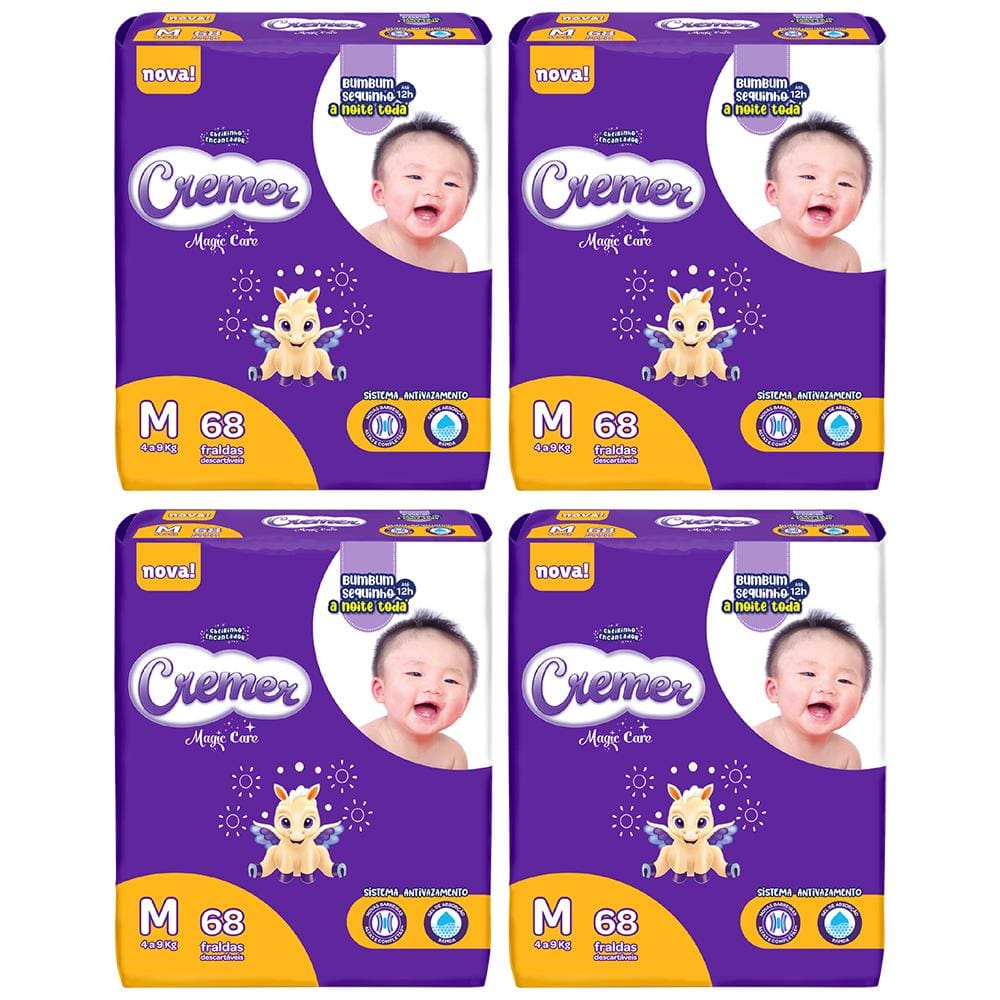Fralda Cremer Hiper Tamanho M – 272 Unidades