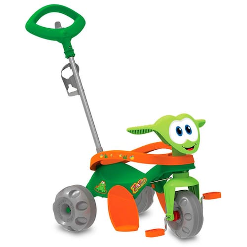 Triciclo Zootico Passeio & Pedal 734 Brinquedos Bandeirante - Verde