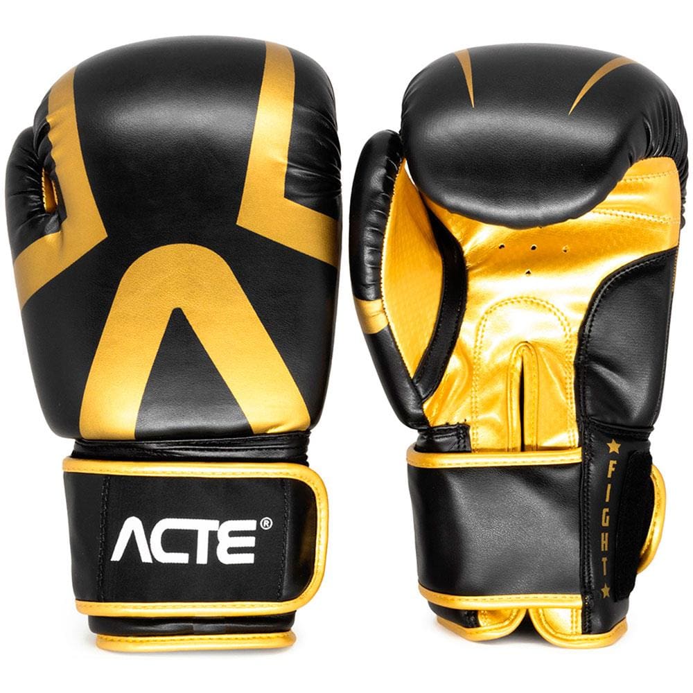 Luva de Boxe e Muai Thai Acte Sports P13 - Preta/Dourada