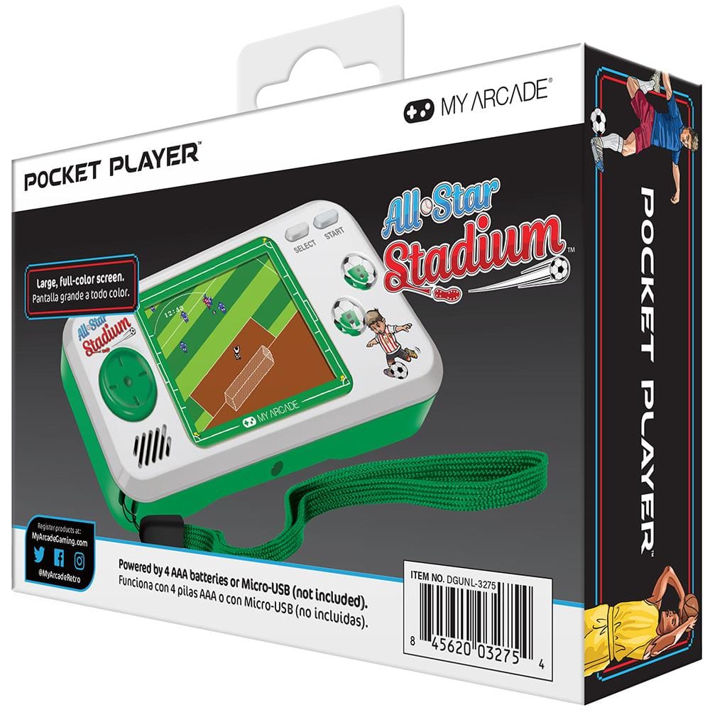 Video Game Portátil mini game - Stadium 7 jogos em 1 Branco e Verde  DREAMGEAR