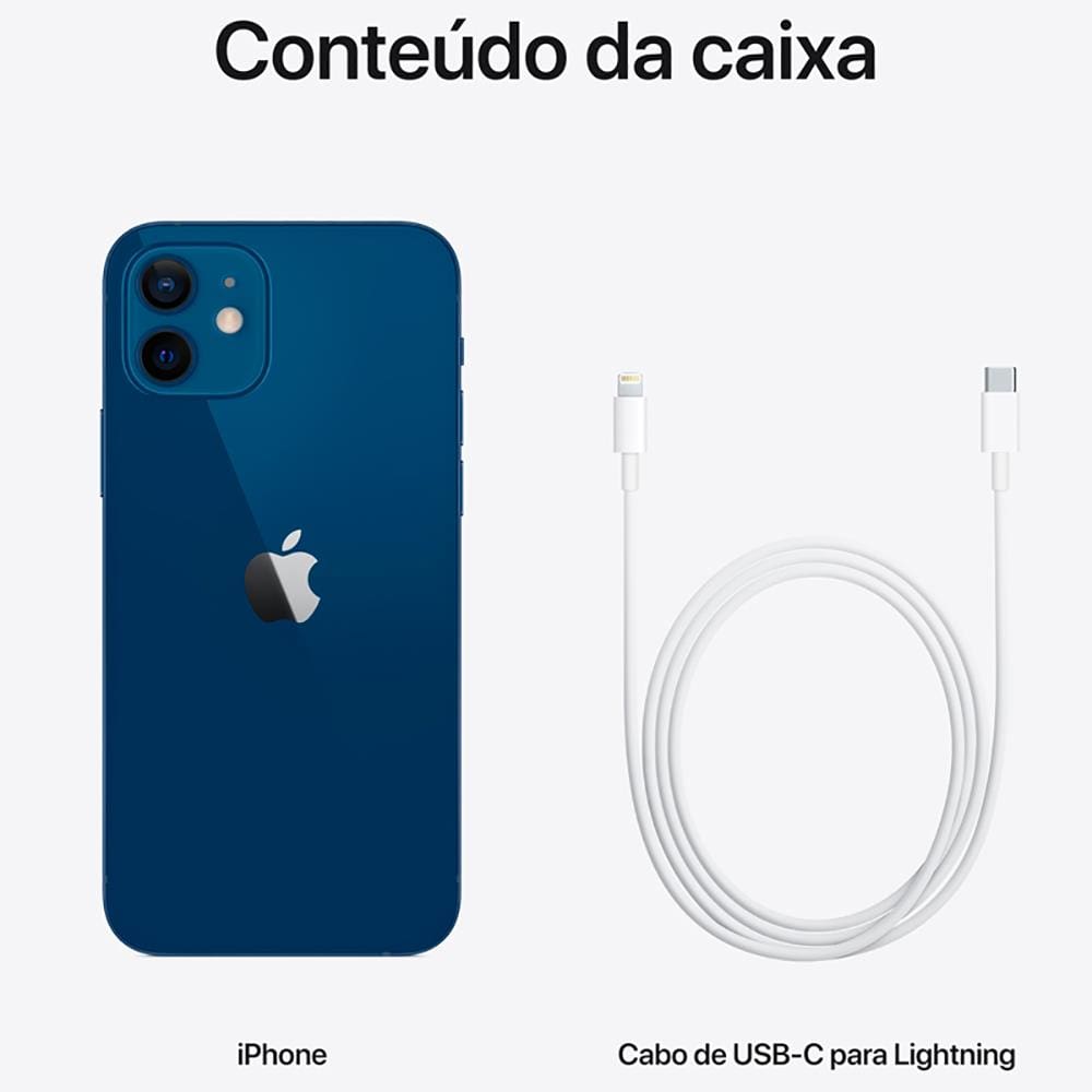 iPhone 12 Apple 64GB Azul Tela de 6,1”, | Casas Bahia