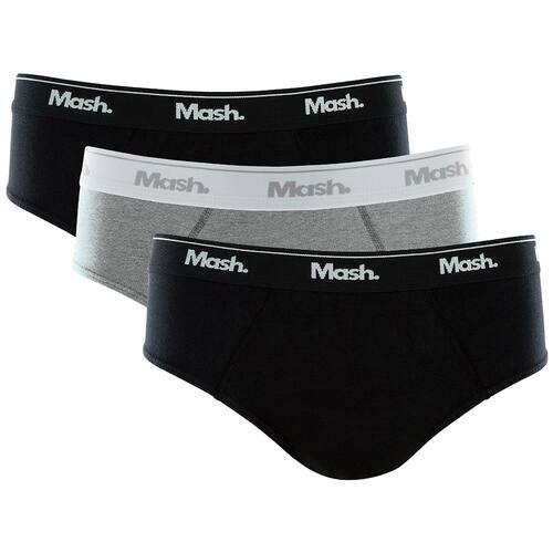Kit Cueca Mash Slip de Algodão 3 Peças – Preto/Cinza Mescla/Preto é boa?